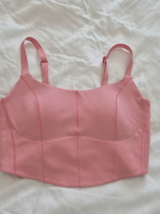 Offline Other - Offline by Aerie Baby Pink Corset Style Crop Sports Bra Size Small